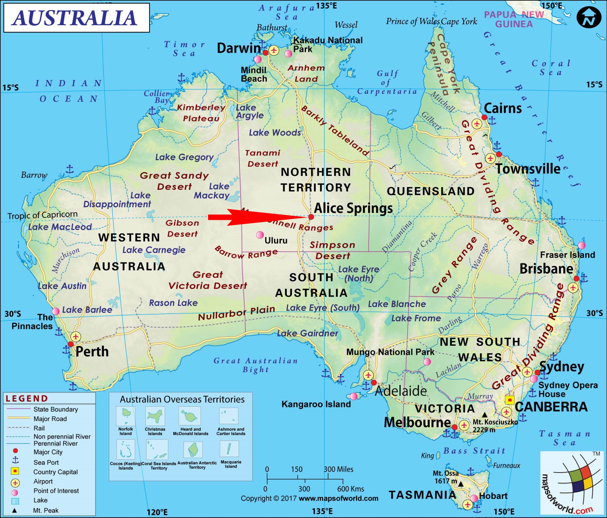 Alice Springs Map 
